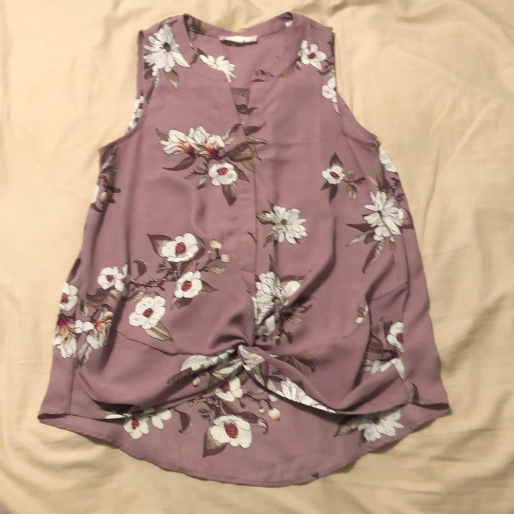 Pink Rose Vintage no sleeve blouse
